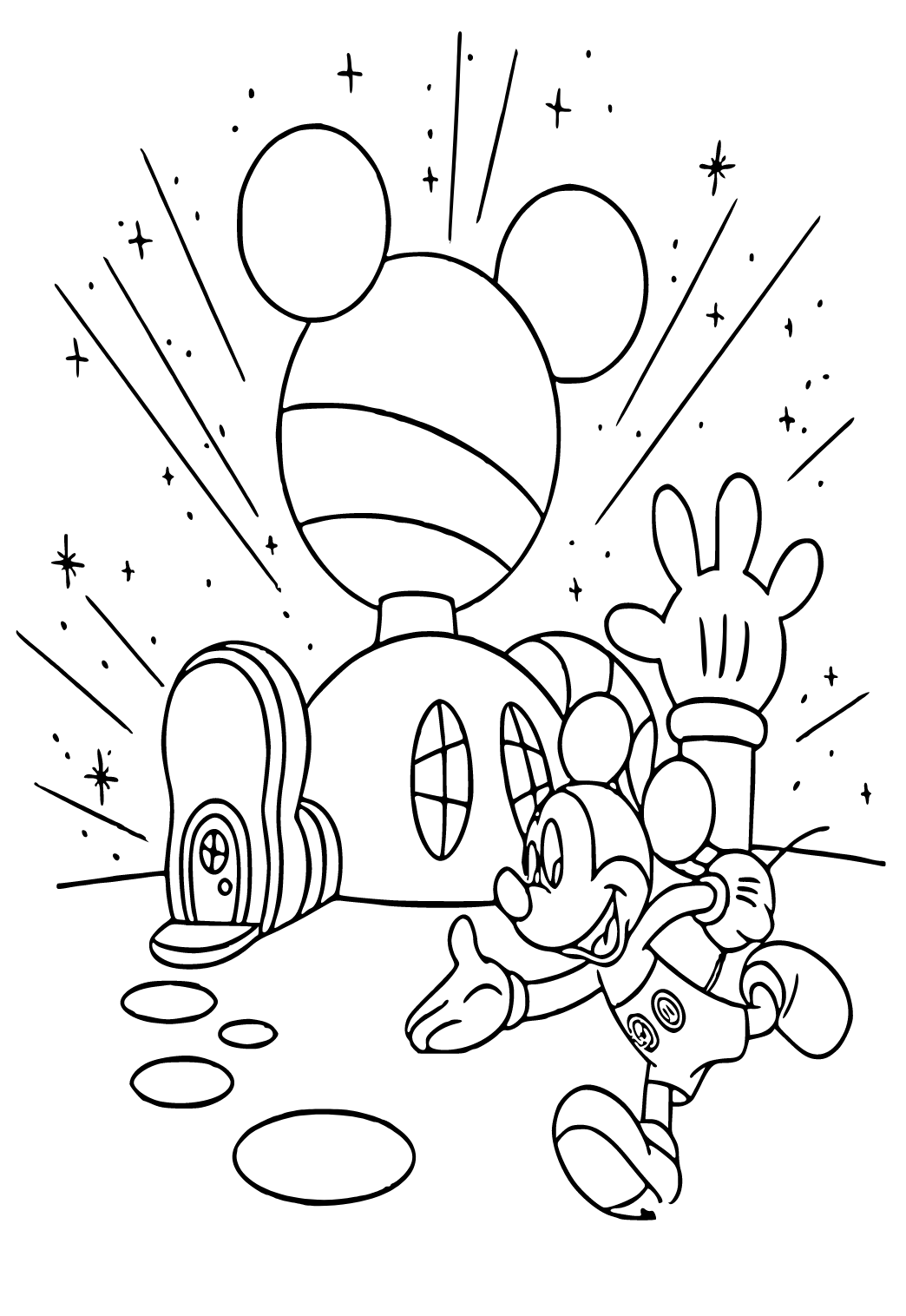 Free printable mickey mouse clubhouse house coloring page sheet and picture for adults and kids girls and boys