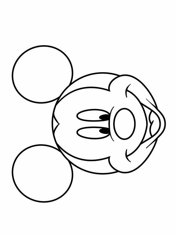 Face of mickey mouse coloring page