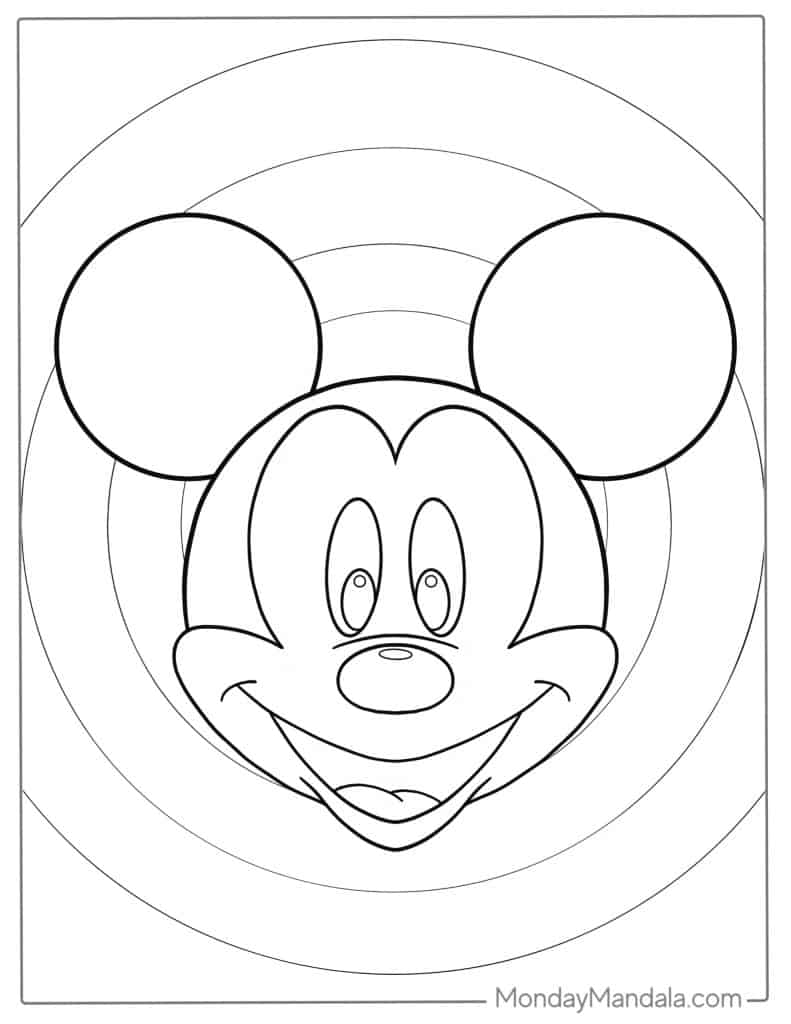 Mickey mouse coloring pages free pdf printables