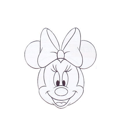 Bring minnie mouse to life with coloring pages of her iconic face