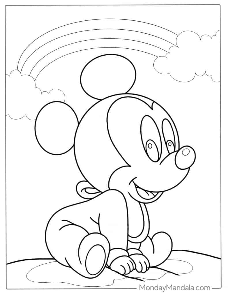 Mickey mouse coloring pages free pdf printables