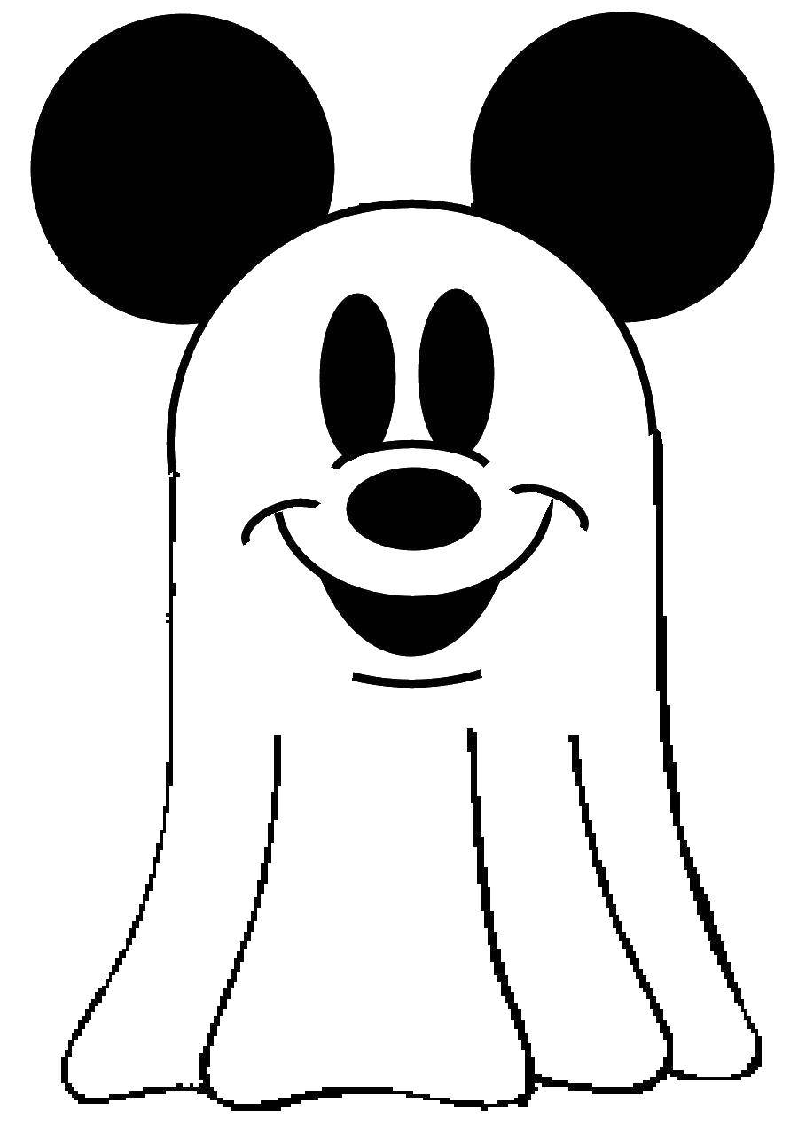 Online coloring pages coloring page mickey mouse ghost disney cartoons download print coloring page