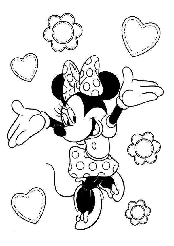 Free printable minnie mouse coloring pages