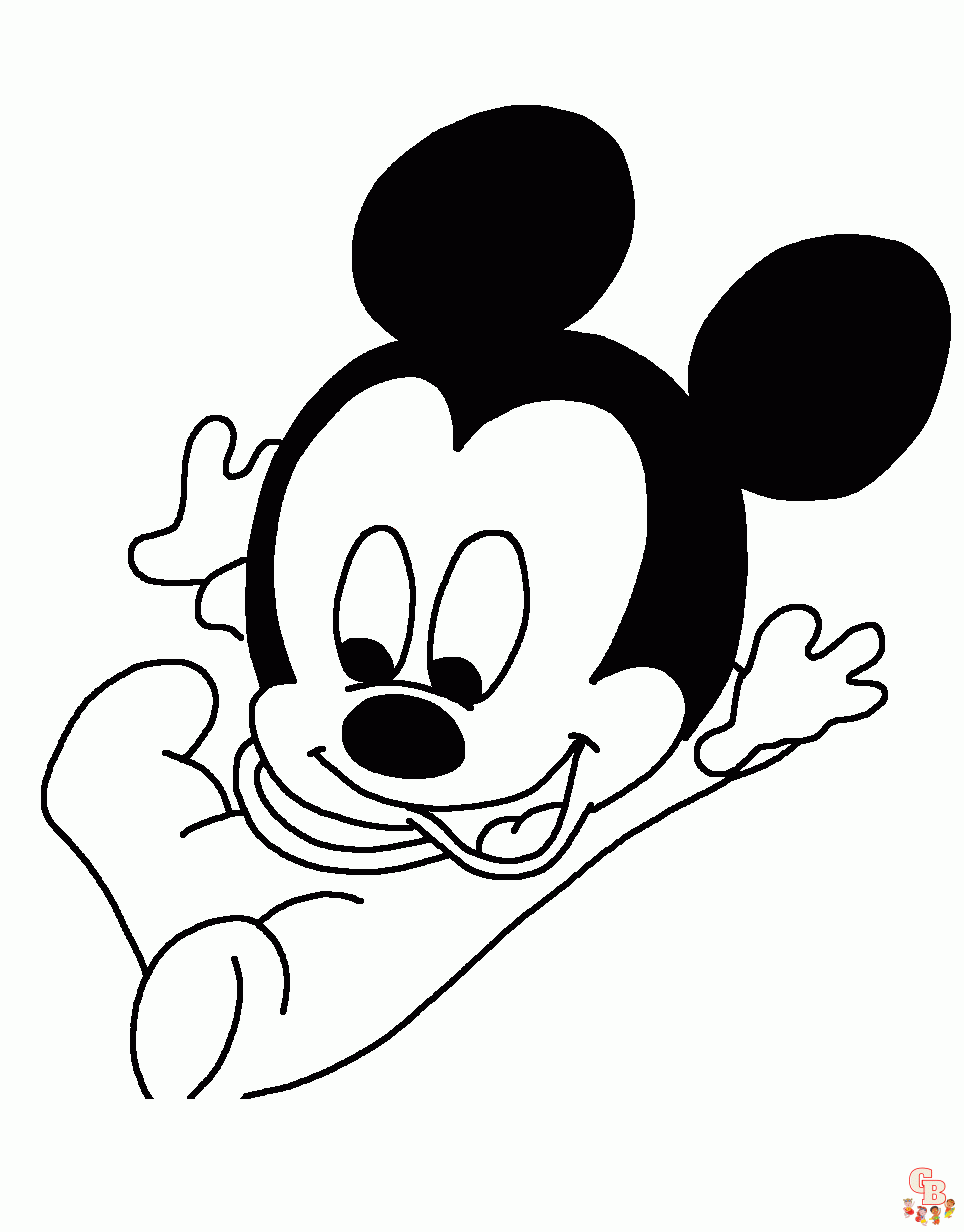 Free mickey mouse coloring pages for kids