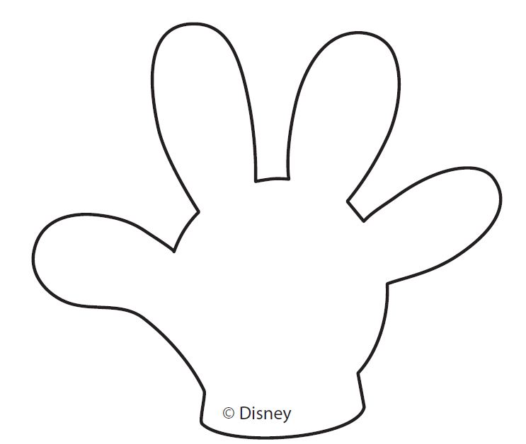 Mickey mouse hands or gloves templates