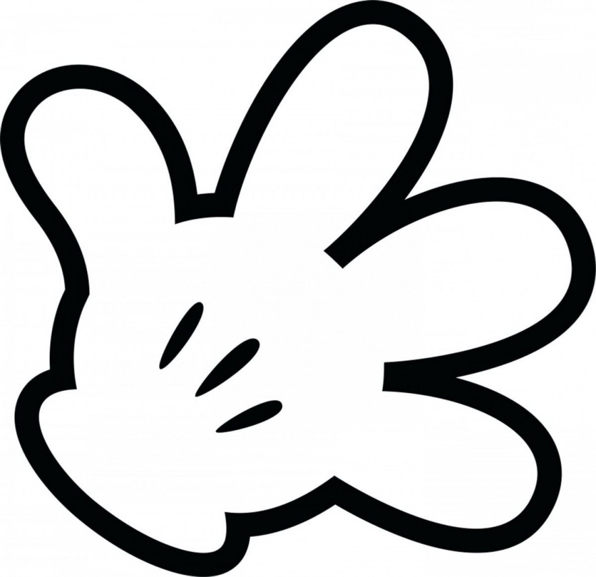 Free printable mickey mouse hand template