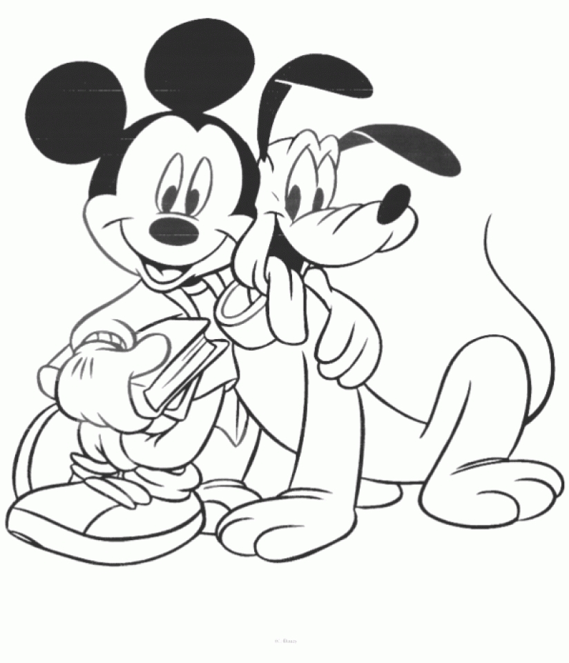 Free printable mickey mouse coloring pages for kids