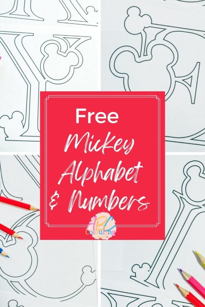 Mickey mouse colouring alphabet letters numbers â extraordinary chaos