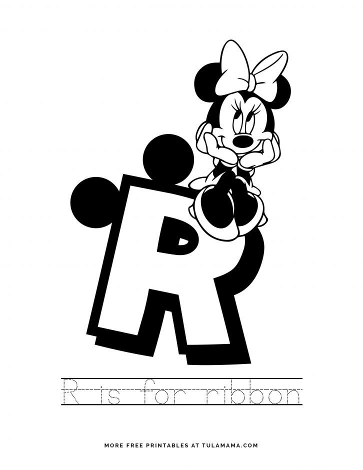 Free printable mickey mouse abc letter tracing for preschoolers abc coloring pages mickey mouse abc abc coloring