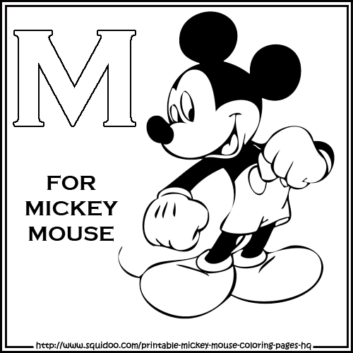 Mickey alphabet coloring page mickey mouse coloring pages mickey mouse mickey