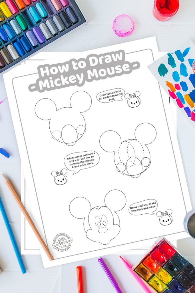 How to draw mickey mouse tutorial kids activities blog