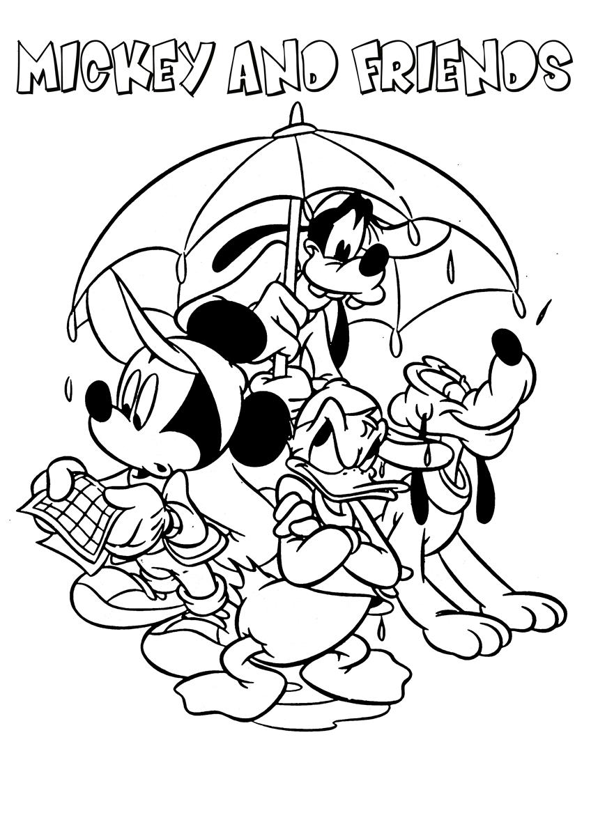 Mickey mouse and friends printable coloring pages