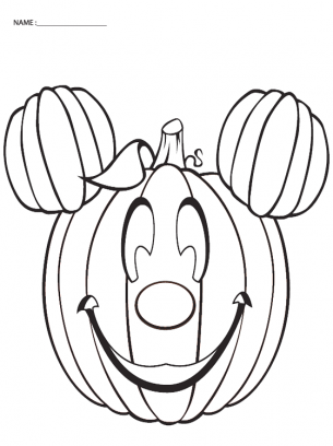 Mickey halloween coloring pages