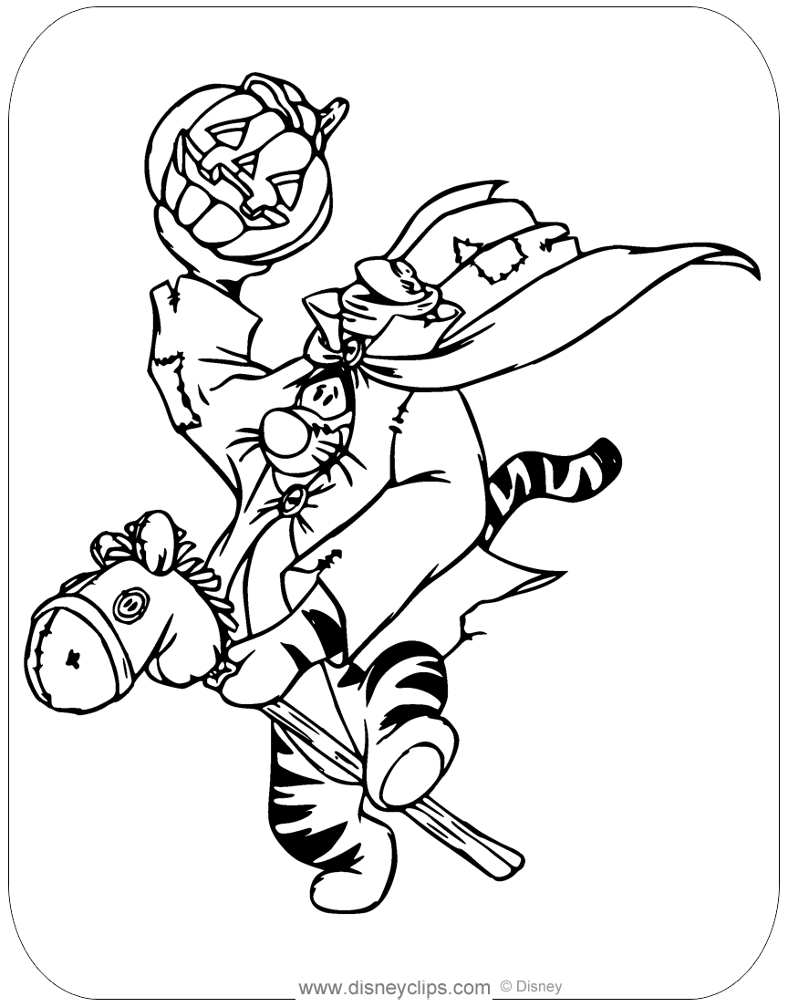 Disney halloween coloring pages