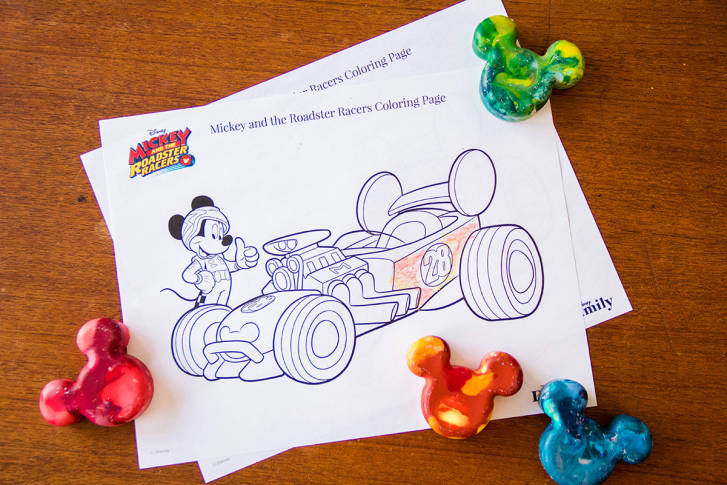 Free mickey and the roadster racers coloring page printable