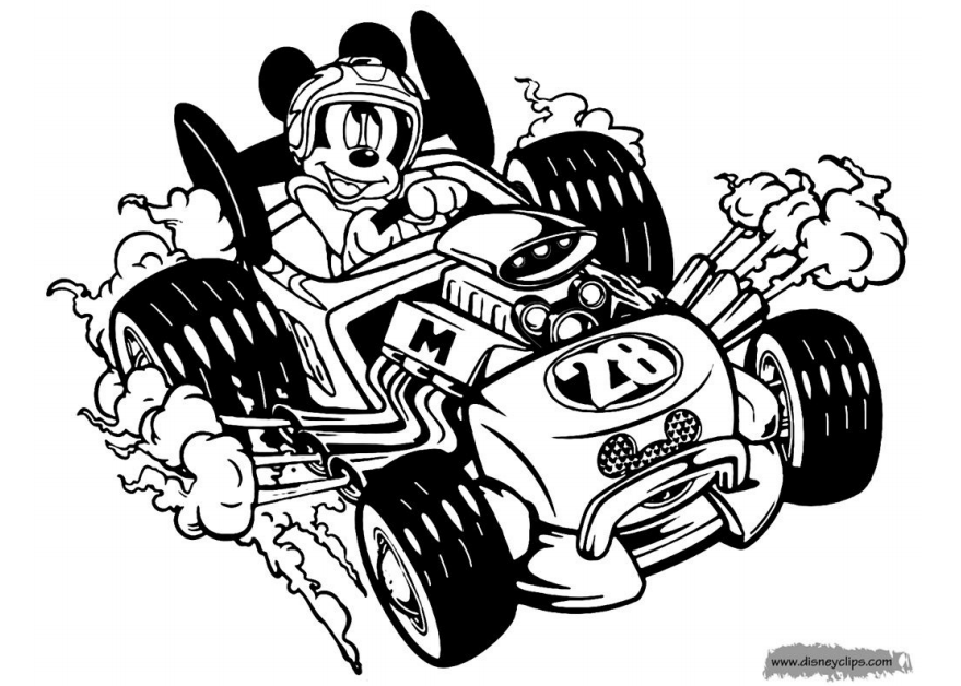 Mickey and the roadster racers coloring pages mickey mickey roadster racers mickey mouse