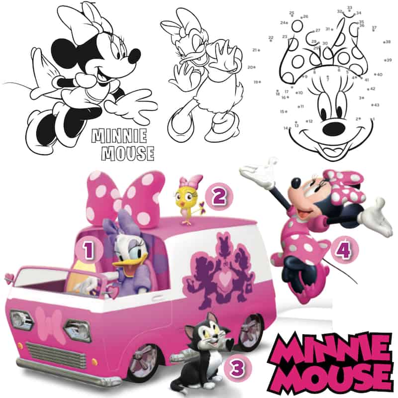 Minnie mouse coloring pages activity sheets for minnies happy helpers