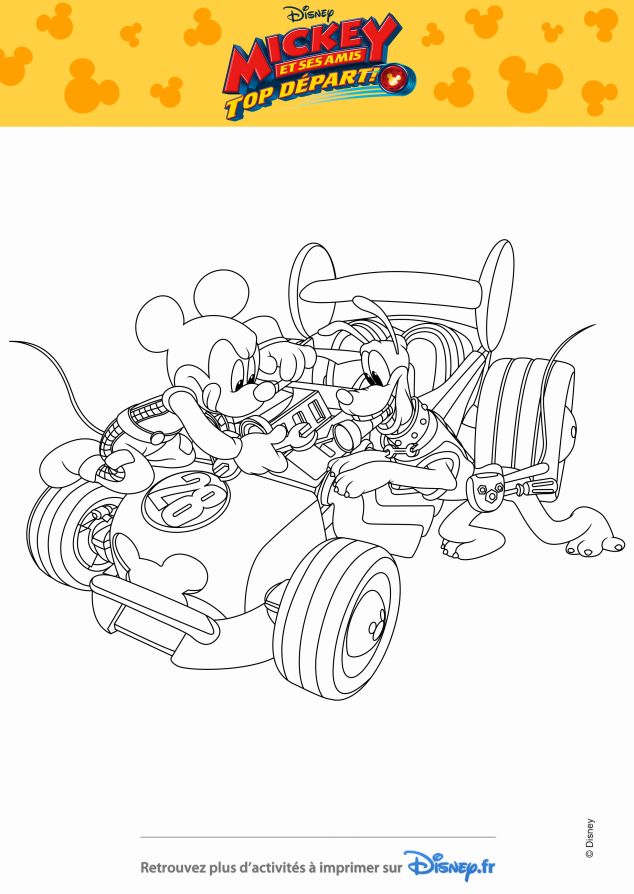 Pin by lmi kids disney on mickey the roadster racers mickey ses amis top dãpart coloring pages disney junior home decor decals