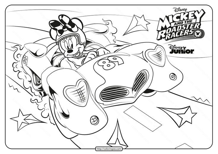 Mickey and the roadster racers minnie coloring page minnie mouse coloring pages mickey mouse coloring pages coloring pages