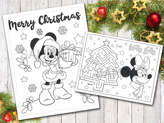 Buy christmas coloring pages minnie mouse christmas coloring pages birthday minnie mouse coloring pages christmas coloring placemat online in india