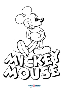 Free printable mickey mouse coloring pages for kids