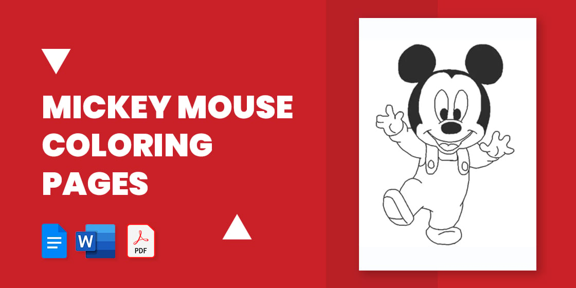 Mickey mouse coloring page