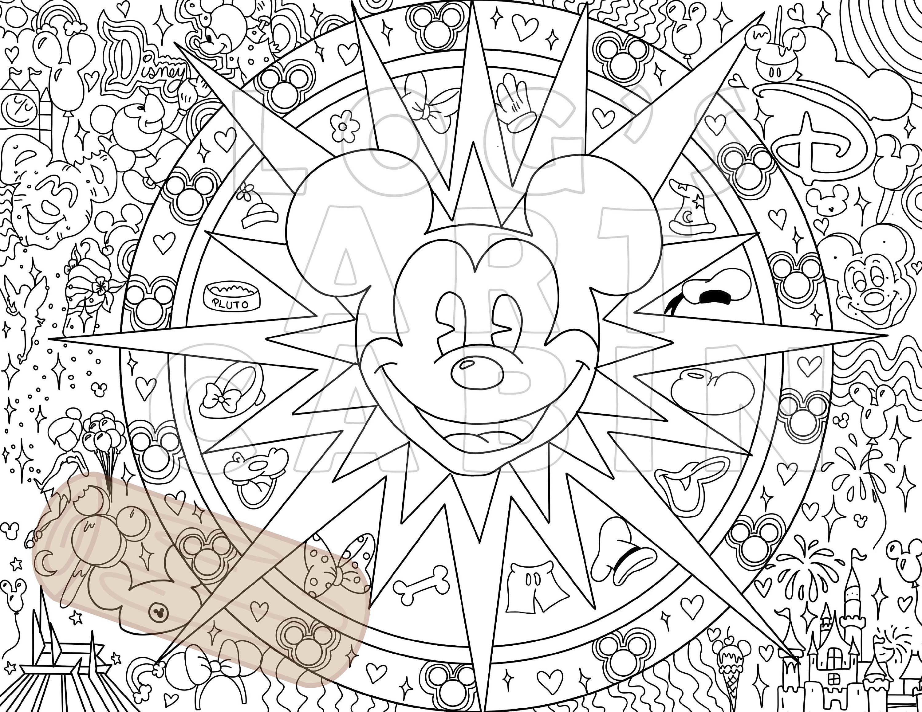 Mickey mouse coloring page