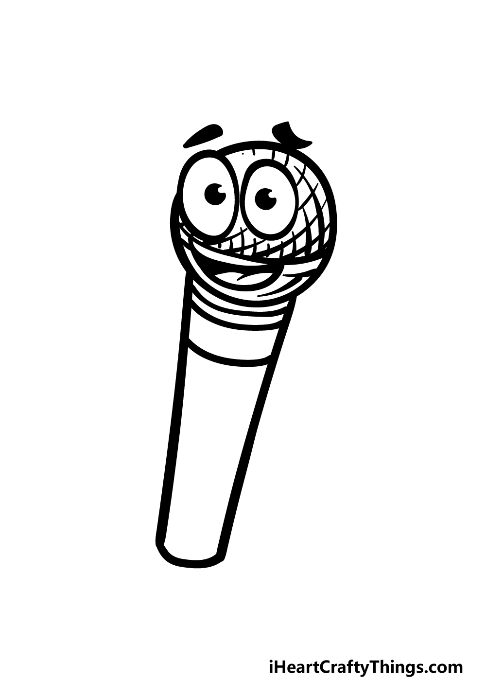 Cartoon microphone drawing