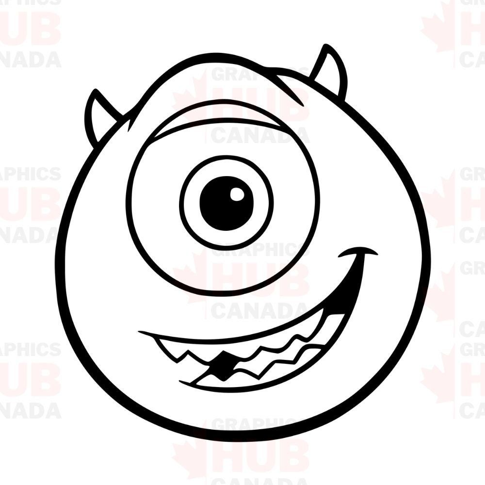 Mike svg mike cut file mike outline monster inc