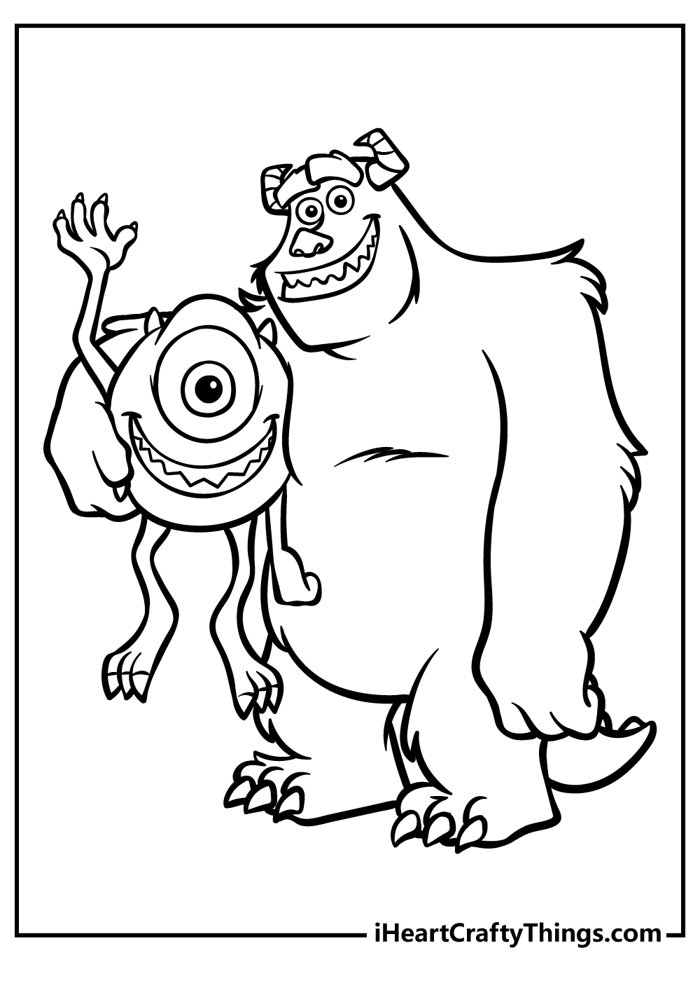 Monsters inc coloring pages free printables