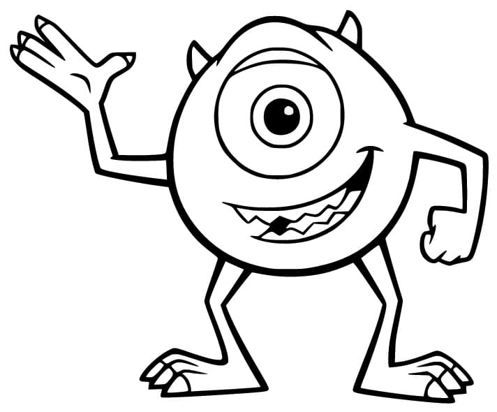 Mike wazowski coloring page