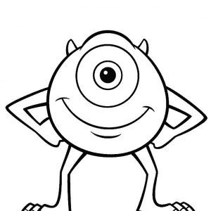 Monsters inc the one eyed monster mike wazowski from monsters inc colorâ animais fãceis de desenhar desenhos animados para desenhar desenho de desenho animado