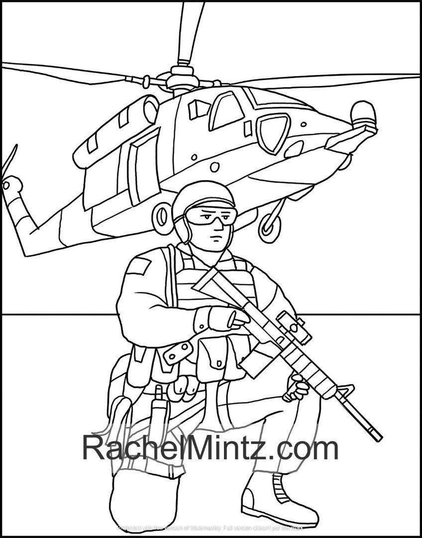 Military coloring pages