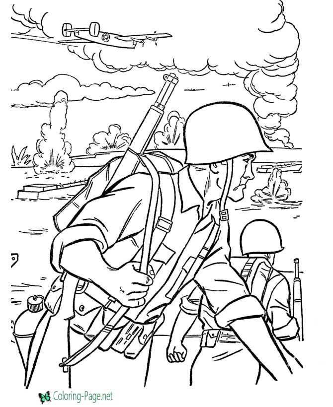 Military coloring pages