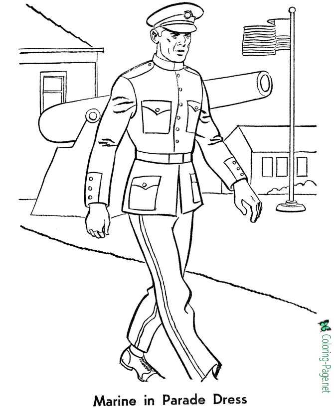 Armed forces coloring pages