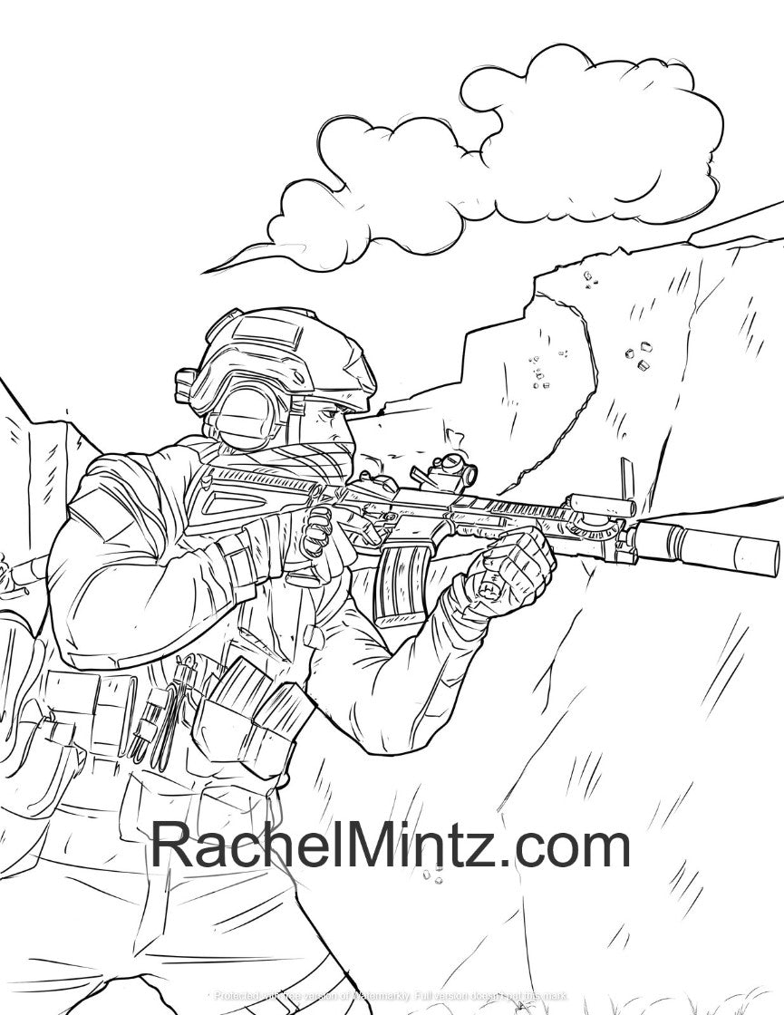 Military coloring pages