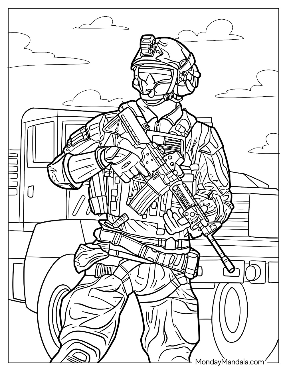 Soldier coloring pages free pdf printables