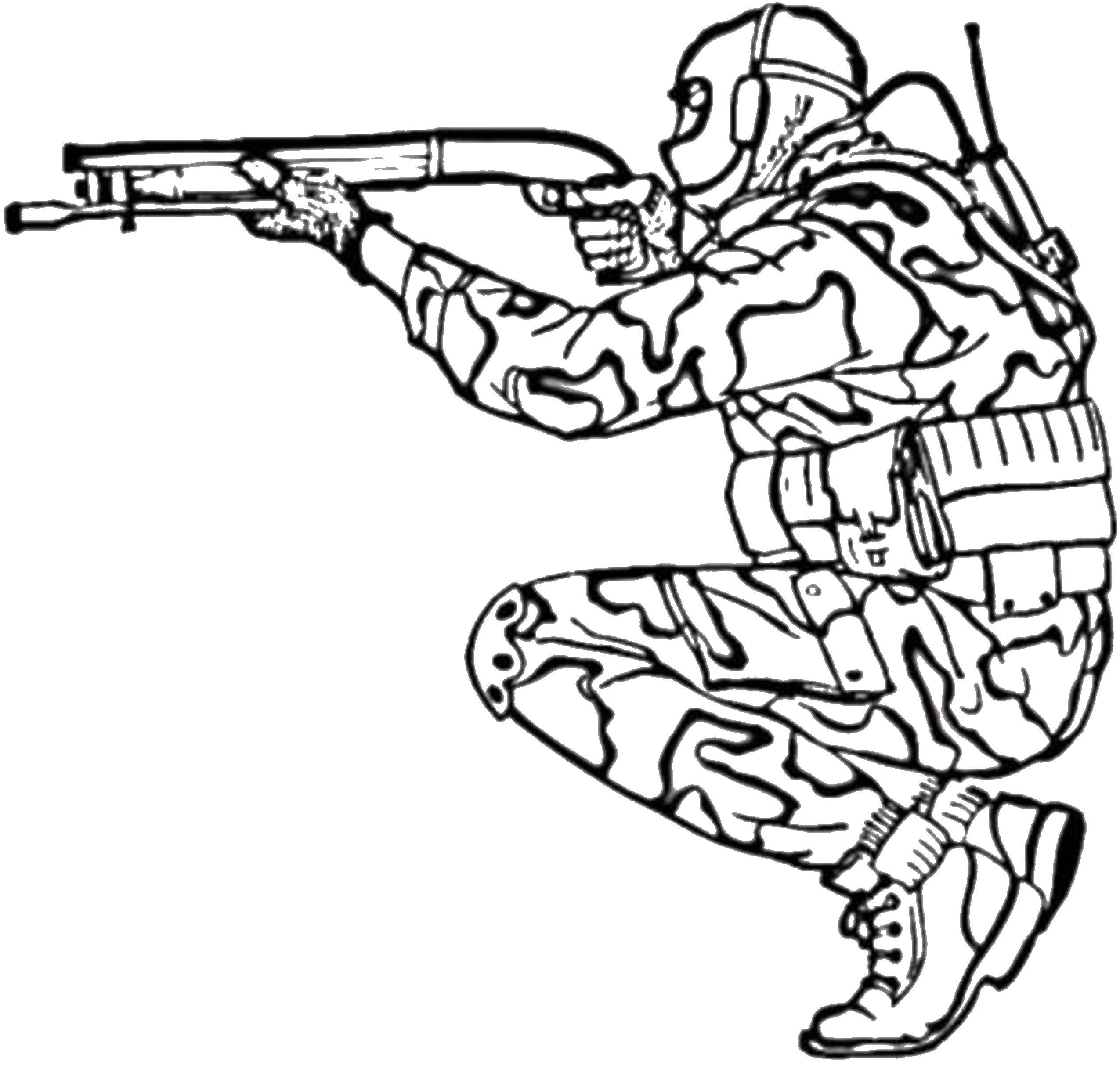 Online coloring pages military coloring page sniper military