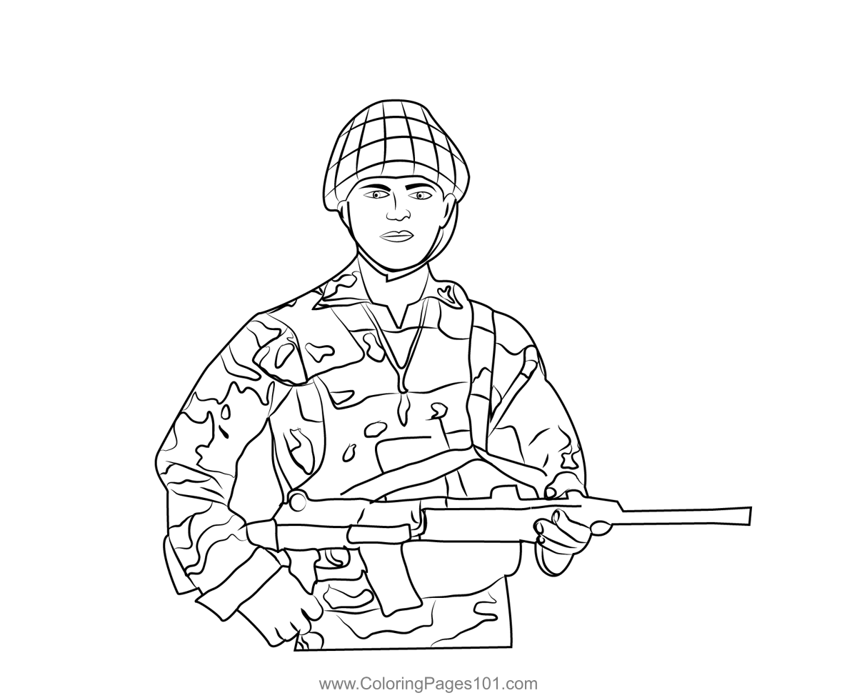 India military coloring page for kids