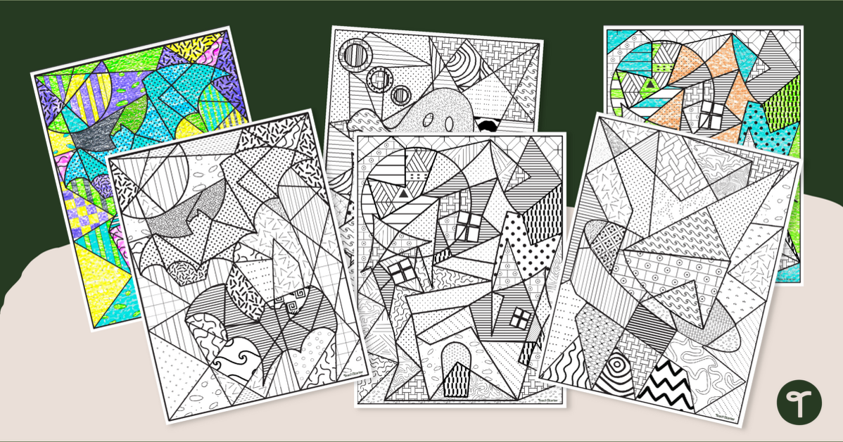 Halloween coloring sheets â mindful coloring teach starter