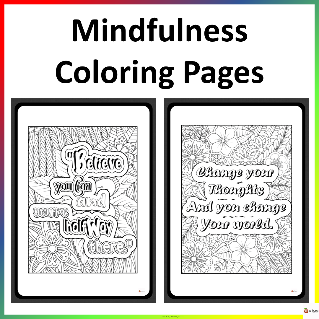 Mindfulness coloring pages printable made by teachers