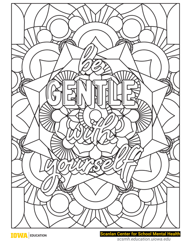 Mindfulness coloring pages