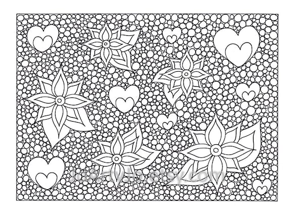 Mindfulness coloring page pdf page printable instant download zenangle inspired pattern