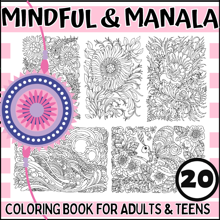 Mindful coloring pagesmandala coloring pagesbig kids adult coloring pagespdf made by teachers