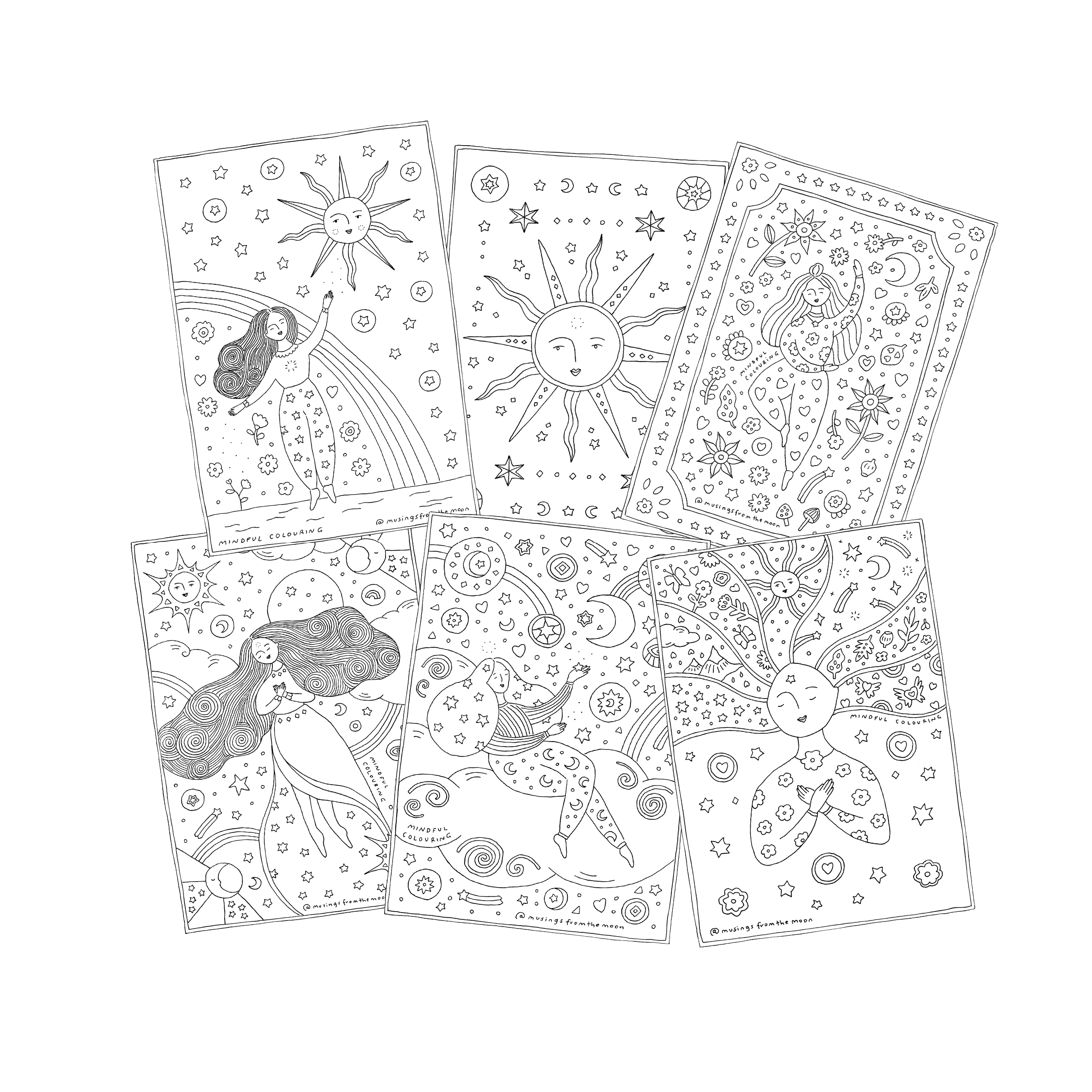 Pack mindful colouring digital download â musings from the moon