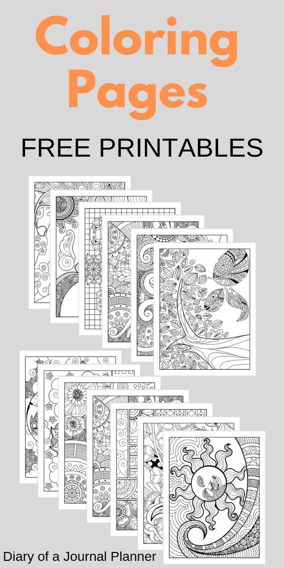 Free printable mindfulness colouring sheets