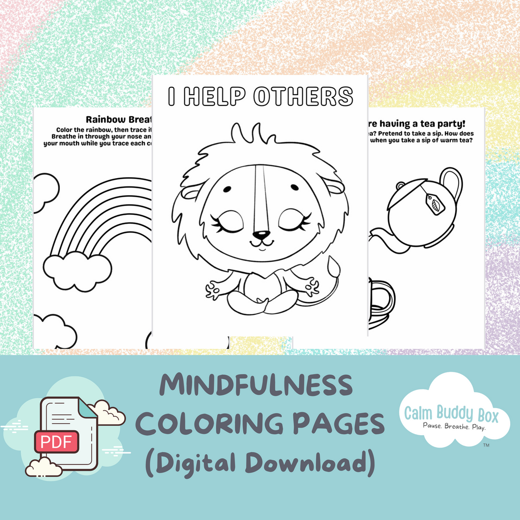 Printable mindfulness coloring activity book