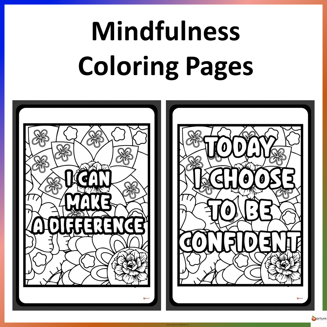 Mindfulness coloring pages printable made by teachers