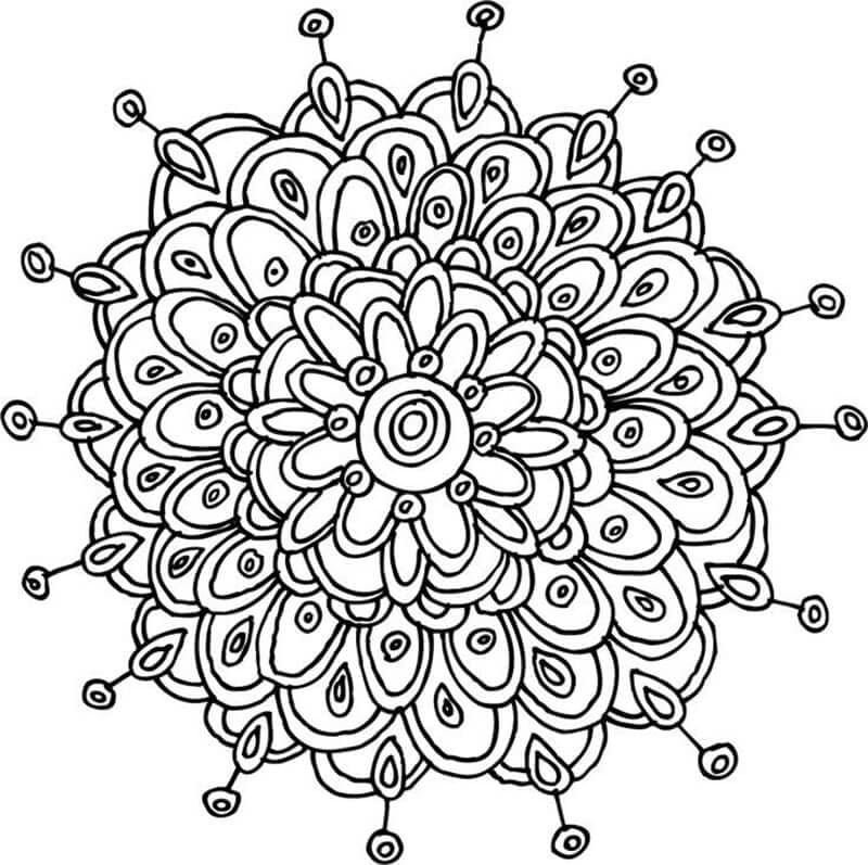 Printable mindfulness coloring page