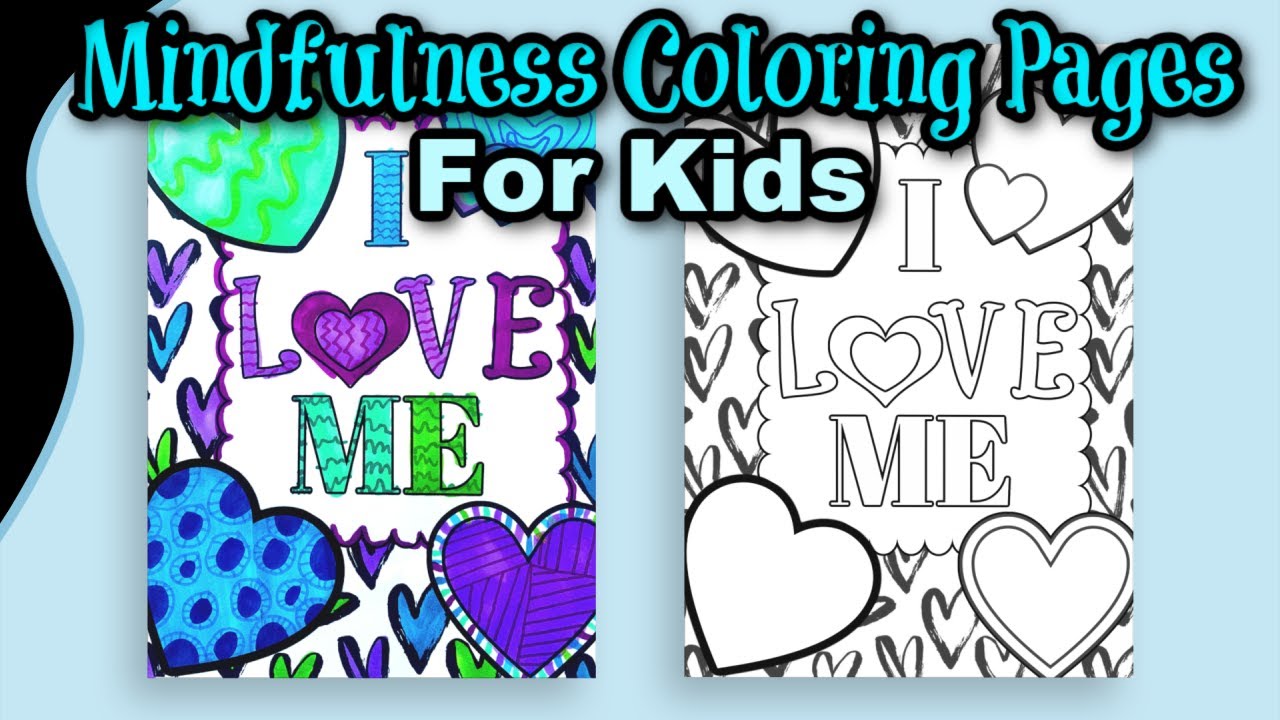 Mindfulness coloring pages for kids